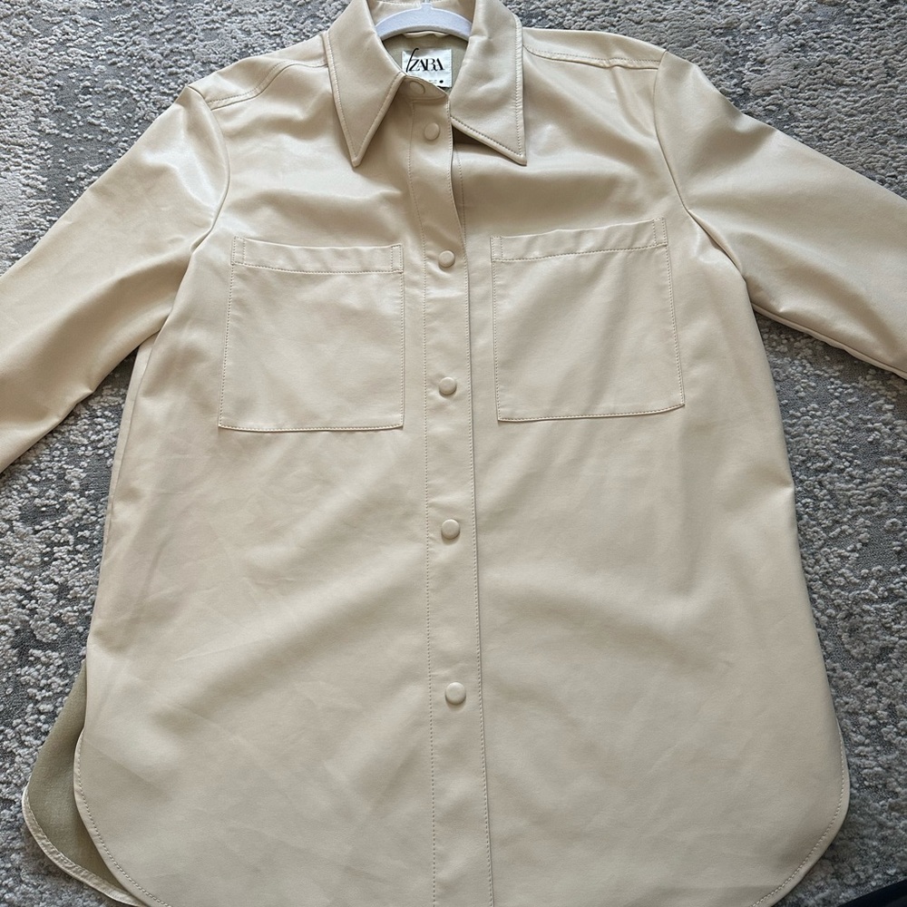 ZARA Leather button up coat-Tag on